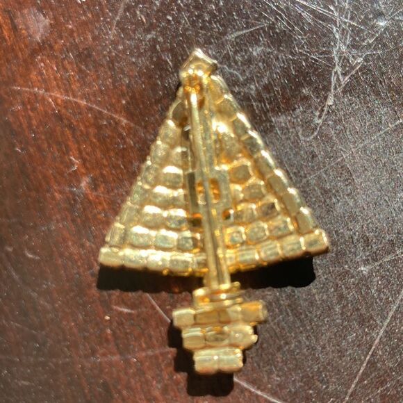 Vintage mid century modern Christmas tree pin - Picture 3 of 8